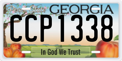 GA license plate CCP1338