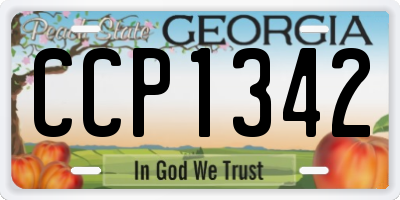 GA license plate CCP1342