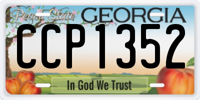 GA license plate CCP1352