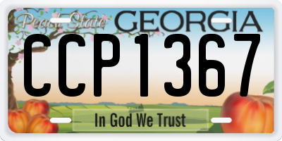 GA license plate CCP1367