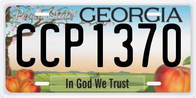 GA license plate CCP1370