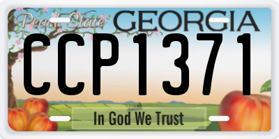 GA license plate CCP1371
