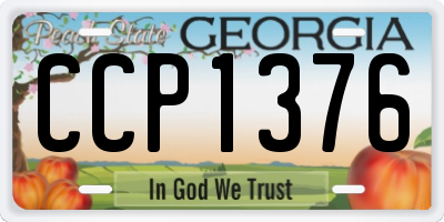 GA license plate CCP1376