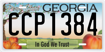 GA license plate CCP1384