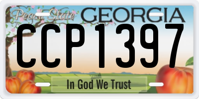 GA license plate CCP1397