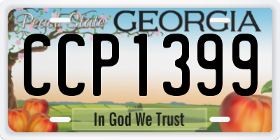 GA license plate CCP1399