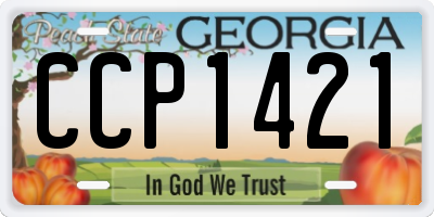 GA license plate CCP1421