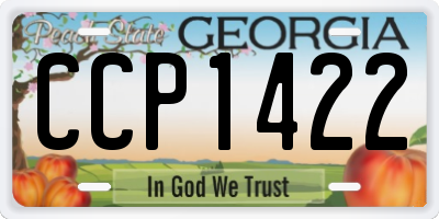 GA license plate CCP1422