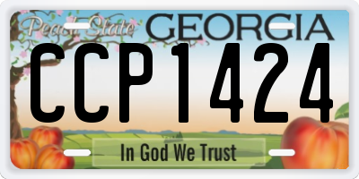 GA license plate CCP1424
