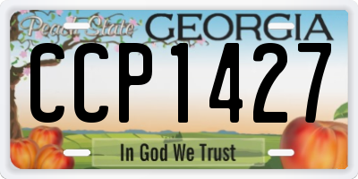 GA license plate CCP1427