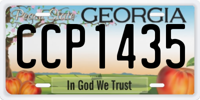GA license plate CCP1435
