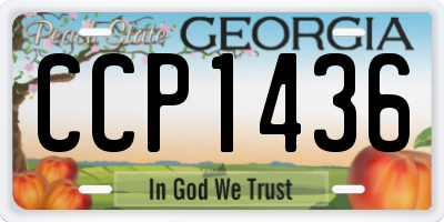 GA license plate CCP1436