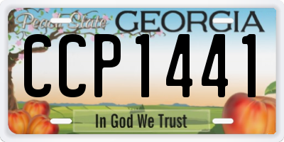 GA license plate CCP1441