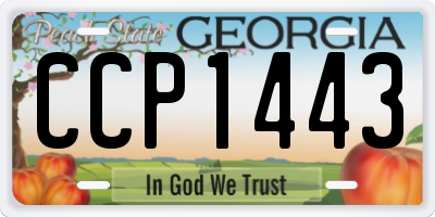 GA license plate CCP1443