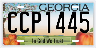 GA license plate CCP1445