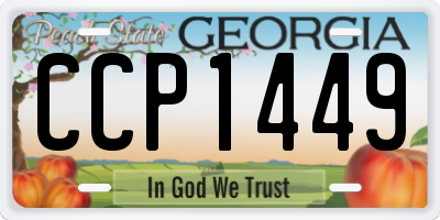 GA license plate CCP1449
