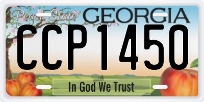 GA license plate CCP1450