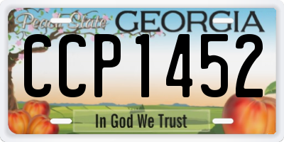 GA license plate CCP1452