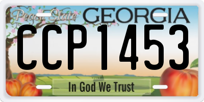 GA license plate CCP1453
