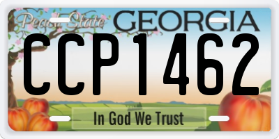 GA license plate CCP1462