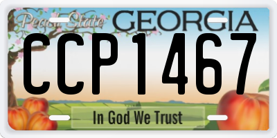 GA license plate CCP1467