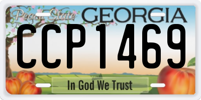 GA license plate CCP1469