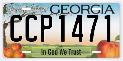 GA license plate CCP1471