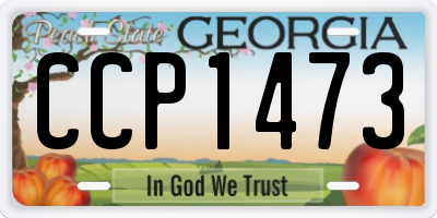 GA license plate CCP1473