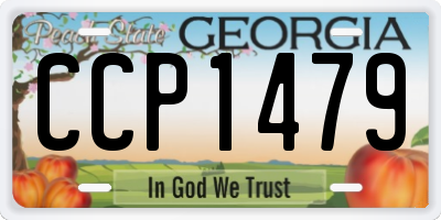 GA license plate CCP1479