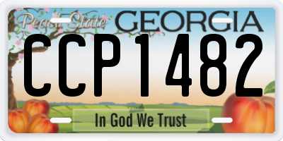 GA license plate CCP1482