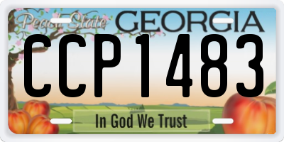GA license plate CCP1483