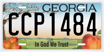 GA license plate CCP1484