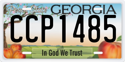 GA license plate CCP1485
