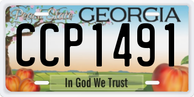 GA license plate CCP1491