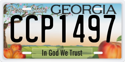 GA license plate CCP1497