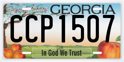 GA license plate CCP1507