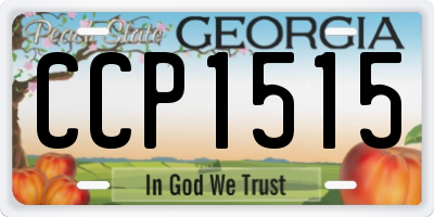 GA license plate CCP1515