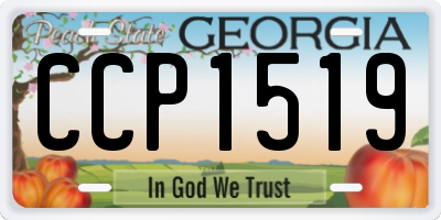 GA license plate CCP1519