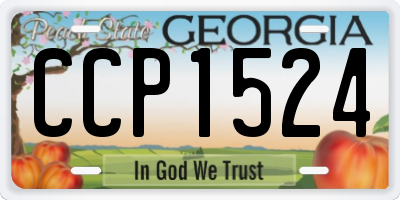 GA license plate CCP1524