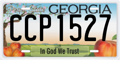 GA license plate CCP1527