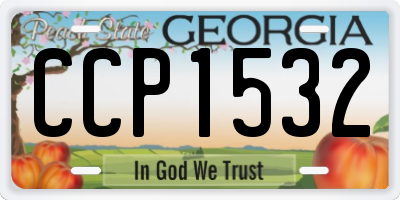 GA license plate CCP1532