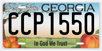 GA license plate CCP1550