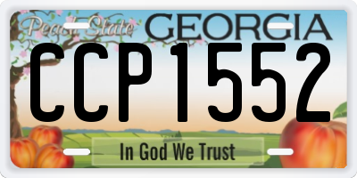 GA license plate CCP1552