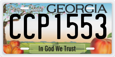 GA license plate CCP1553