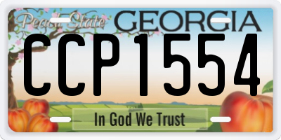 GA license plate CCP1554