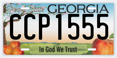 GA license plate CCP1555