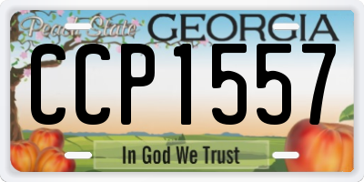 GA license plate CCP1557
