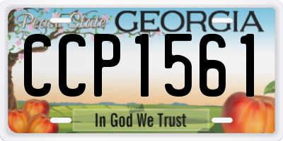 GA license plate CCP1561
