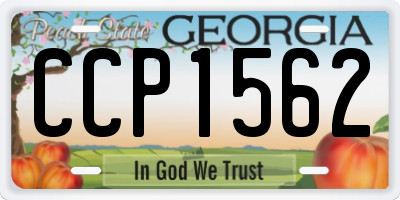 GA license plate CCP1562