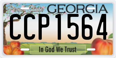 GA license plate CCP1564